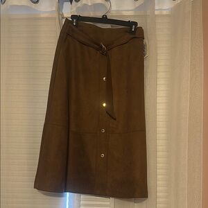 Brown A-Line Skirt